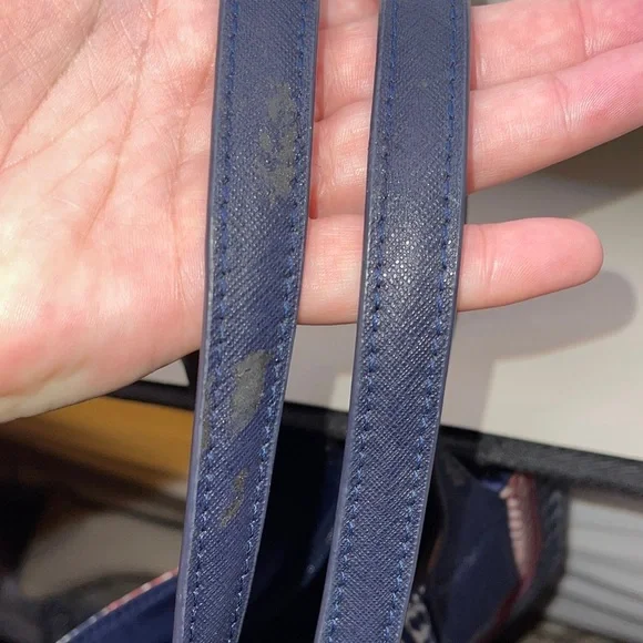 Tory Burch Navy and Red Patterned Tote Nylon Tory Burch - Picture 7 of 7